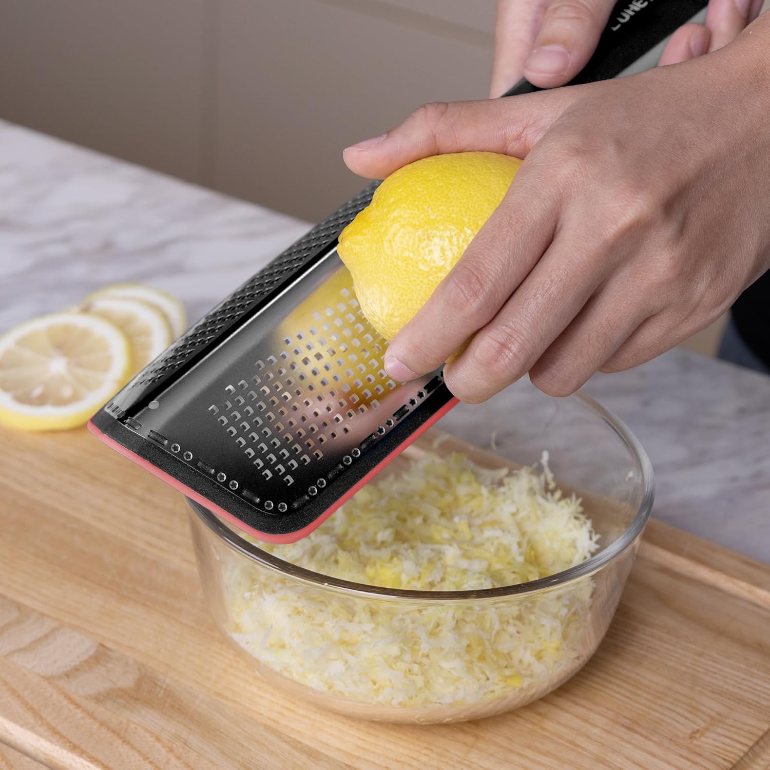 Cohesion Zester Grater for Kitchen with Double-sided – Kitchen Lemon Zester Tool for Cheese, Citrus, Garlic, Ginger, Nutmeg, Chocolate, Fruits,