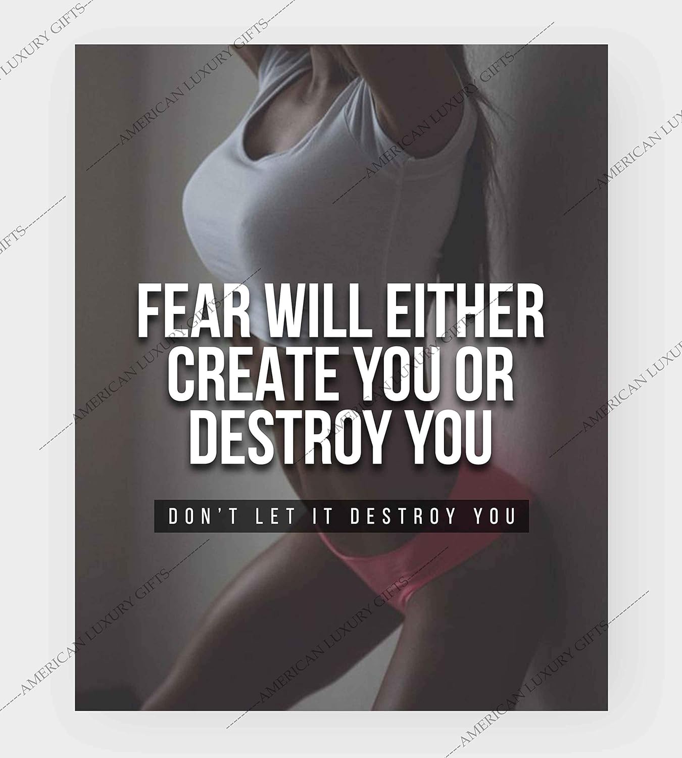 Fear Will Either Create or Destroy You Home Decor – Motivational Exercise Sign Wall Art Print – Inspirational Wall Decor Print – Perfect for Living