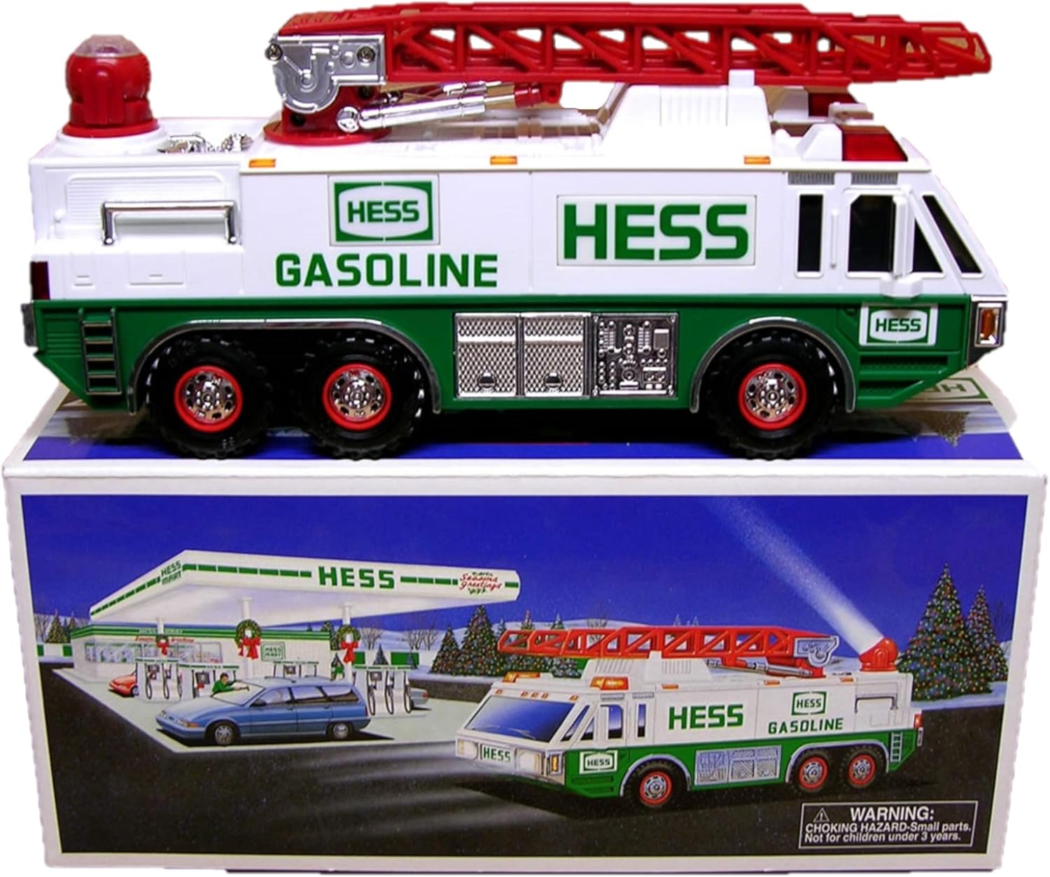 Generic Hess – Camión de escalera de rescate de emergencia 1996 por Amerada Hess Corporation, blanco, mediano