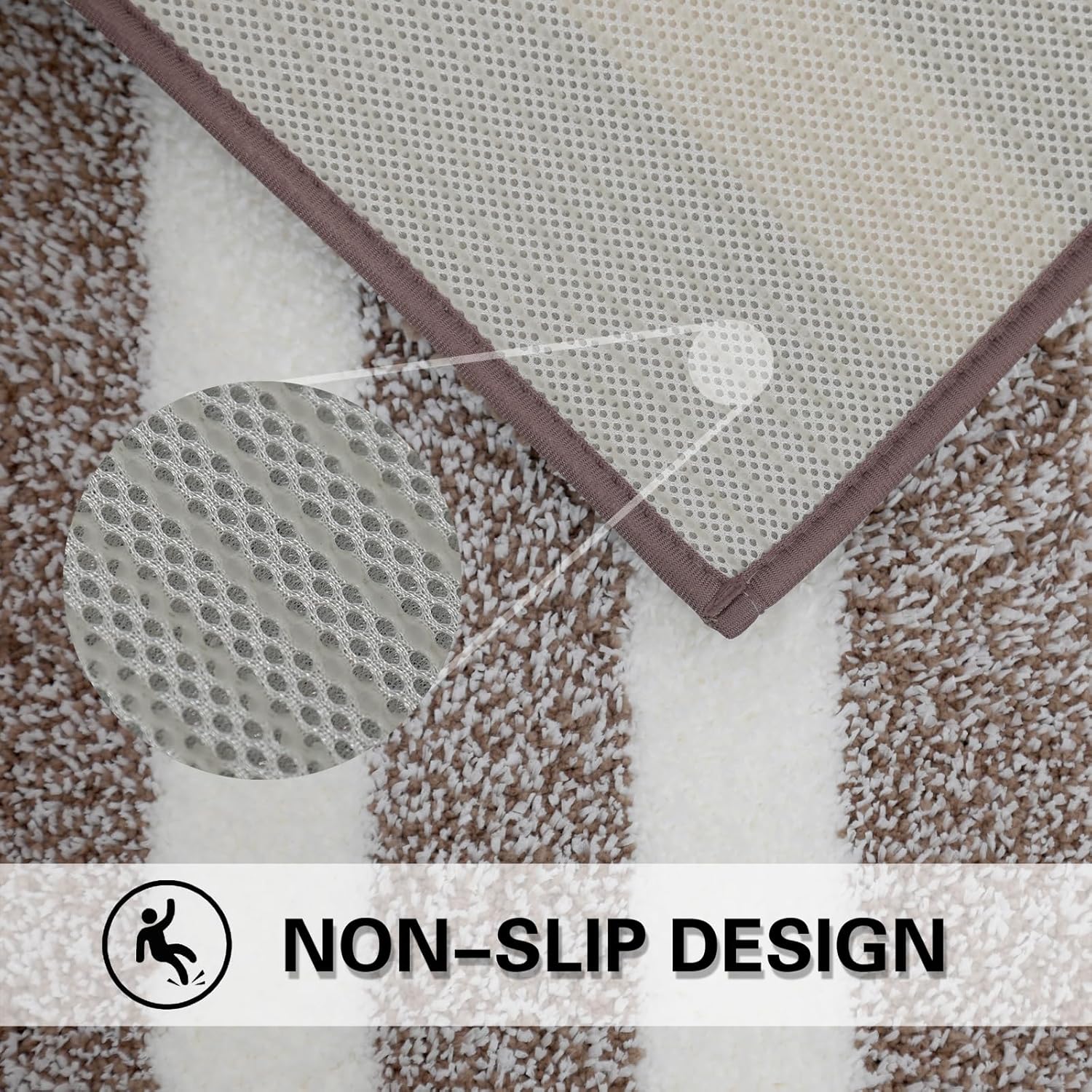 WAMRLY – Alfombras de baño súper absorbentes, extra gruesas, peludas de felpa para baño, antideslizantes, lavables a máquina para baño (color