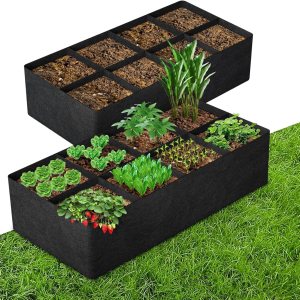 Paquete de 2 camas de jardín elevadas de tela de 128 galones, 8 rejillas, bolsas de cultivo de plantas de 6 x 3 x 1 pies para plantas al aire libre, Paquete de 2 camas de jardín elevadas de tela de 128 galones, 8 rejillas, bolsas de cultivo de plantas de 6 x 3 x 1 pies para plantas al aire libre,