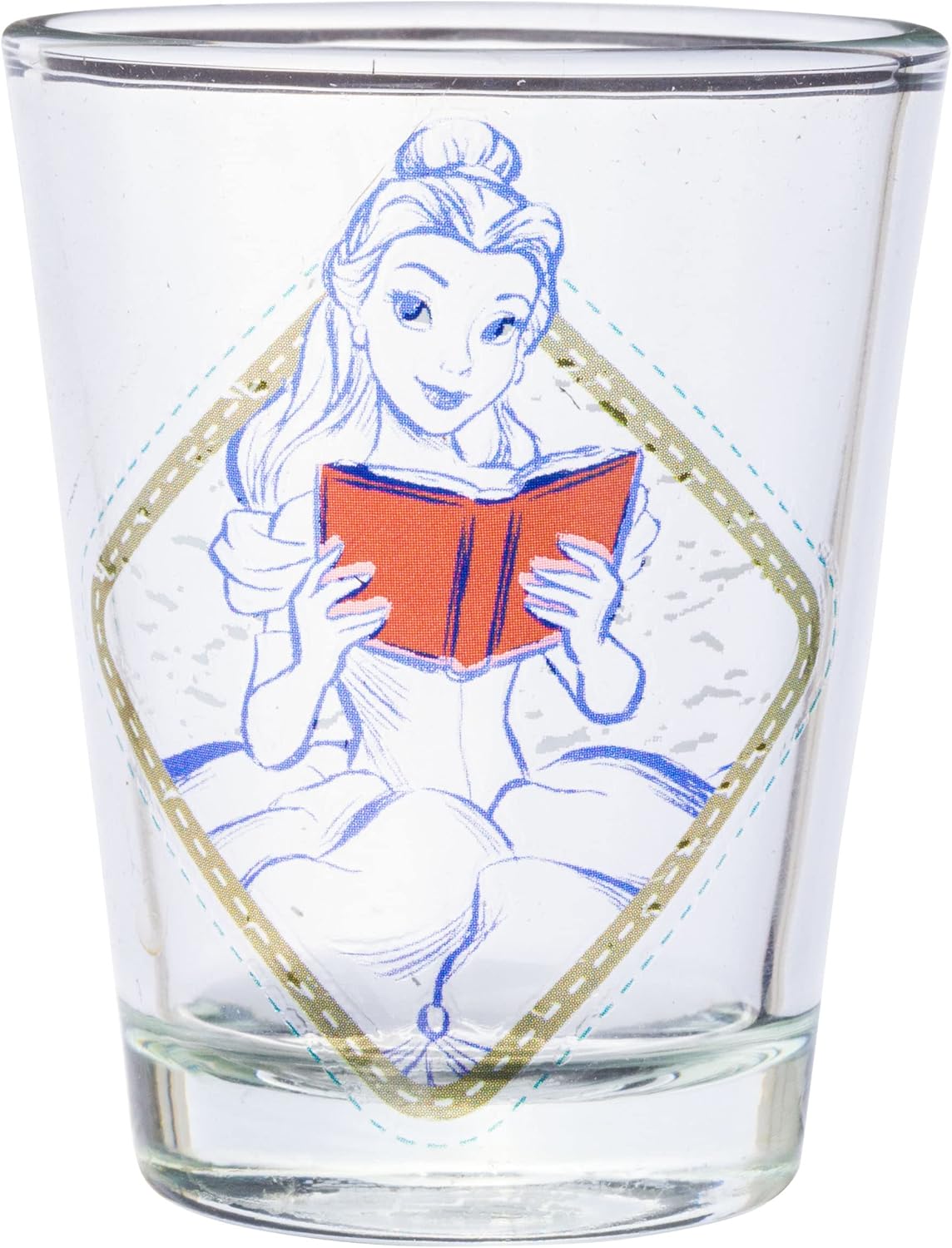 Silver Buffalo Disney Princess Frames – Juego de 4 mini vidrios, 1.5 onzas