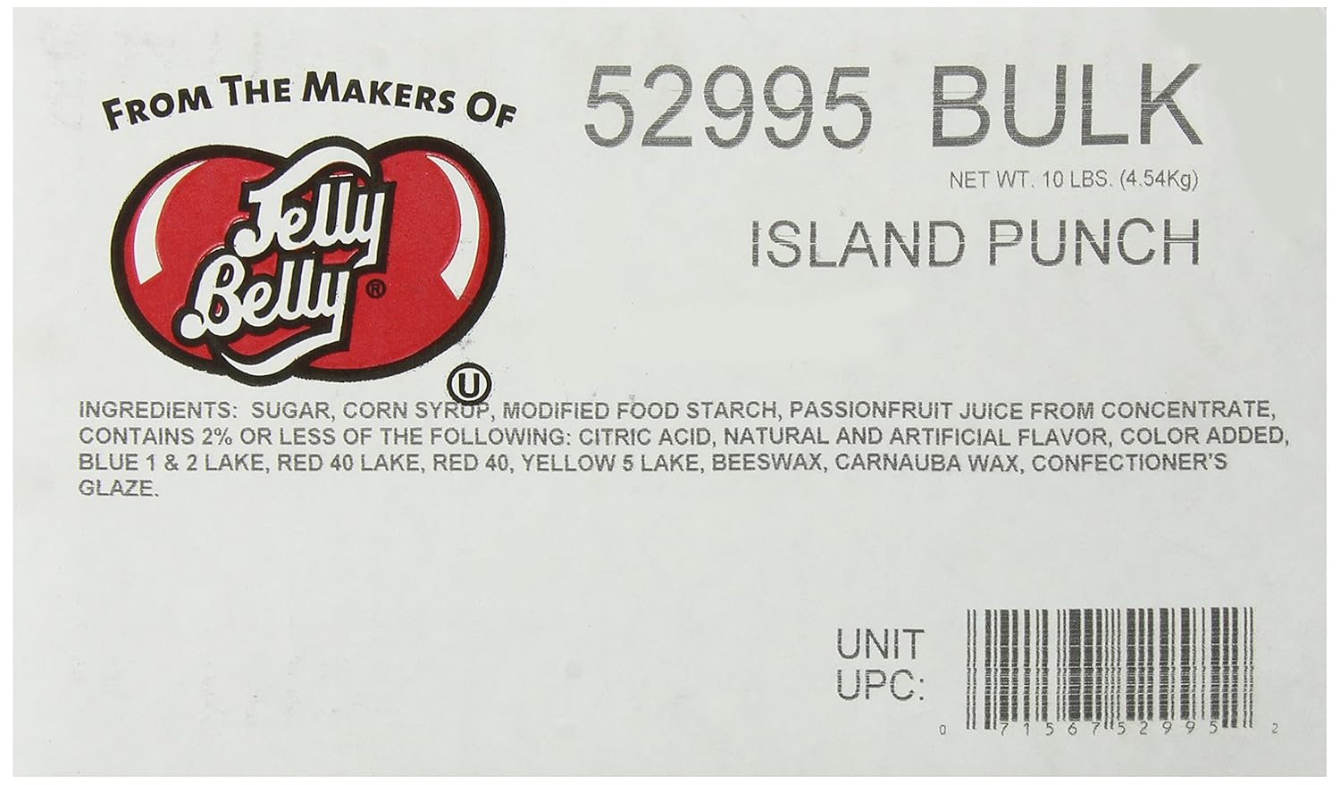 Jelly Belly Island Punch Jelly Beans, caja de 10 libras