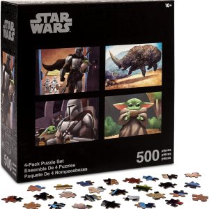 STAR WARS Juego de rompecabezas The Mandalorian de cuatro paquetes STAR WARS Juego de rompecabezas The Mandalorian de cuatro paquetes