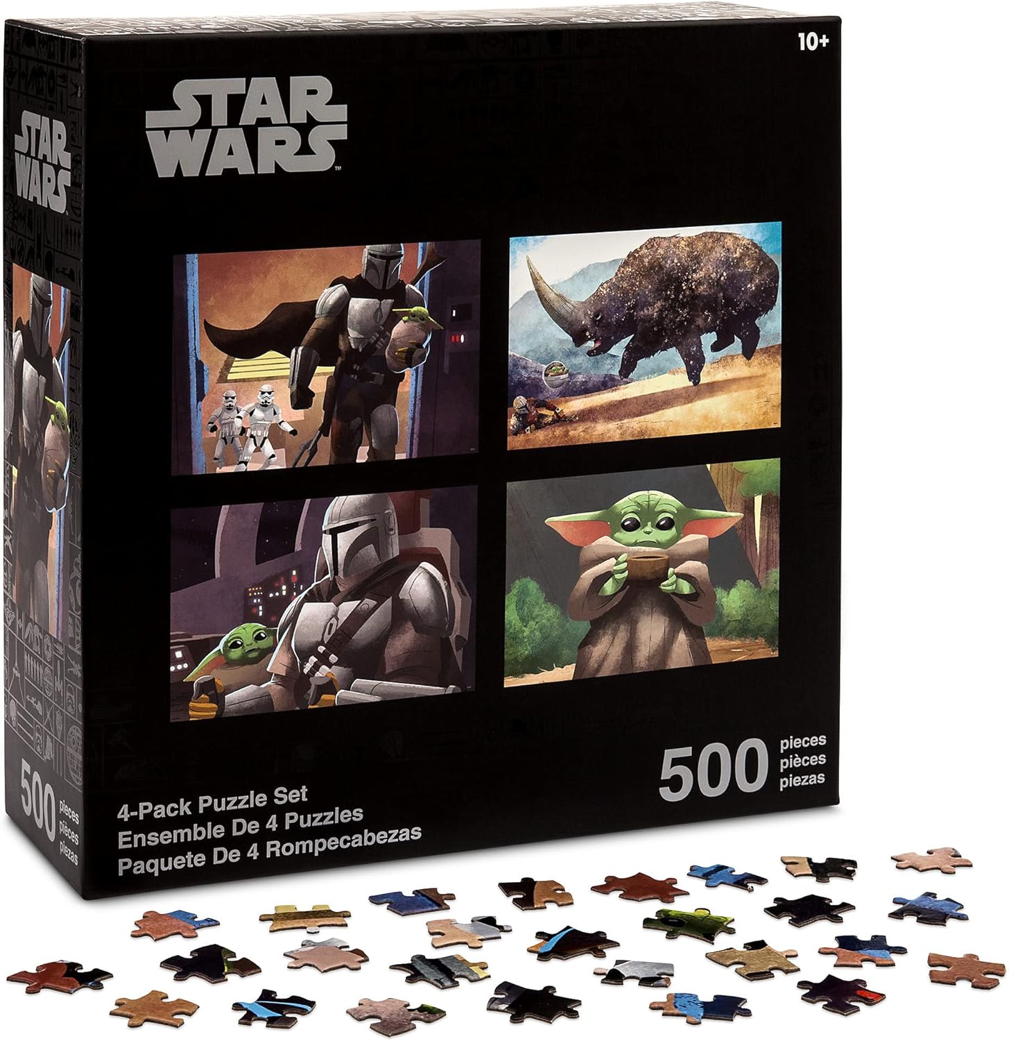 STAR WARS Juego de rompecabezas The Mandalorian de cuatro paquetes