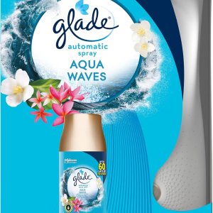 Glade Kit automático de repuesto y soporte de aerosol, ambientador para el hogar y el baño, Aqua Waves, 6.2 onzas Glade Kit automático de repuesto y soporte de aerosol, ambientador para el hogar y el baño, Aqua Waves, 6.2 onzas