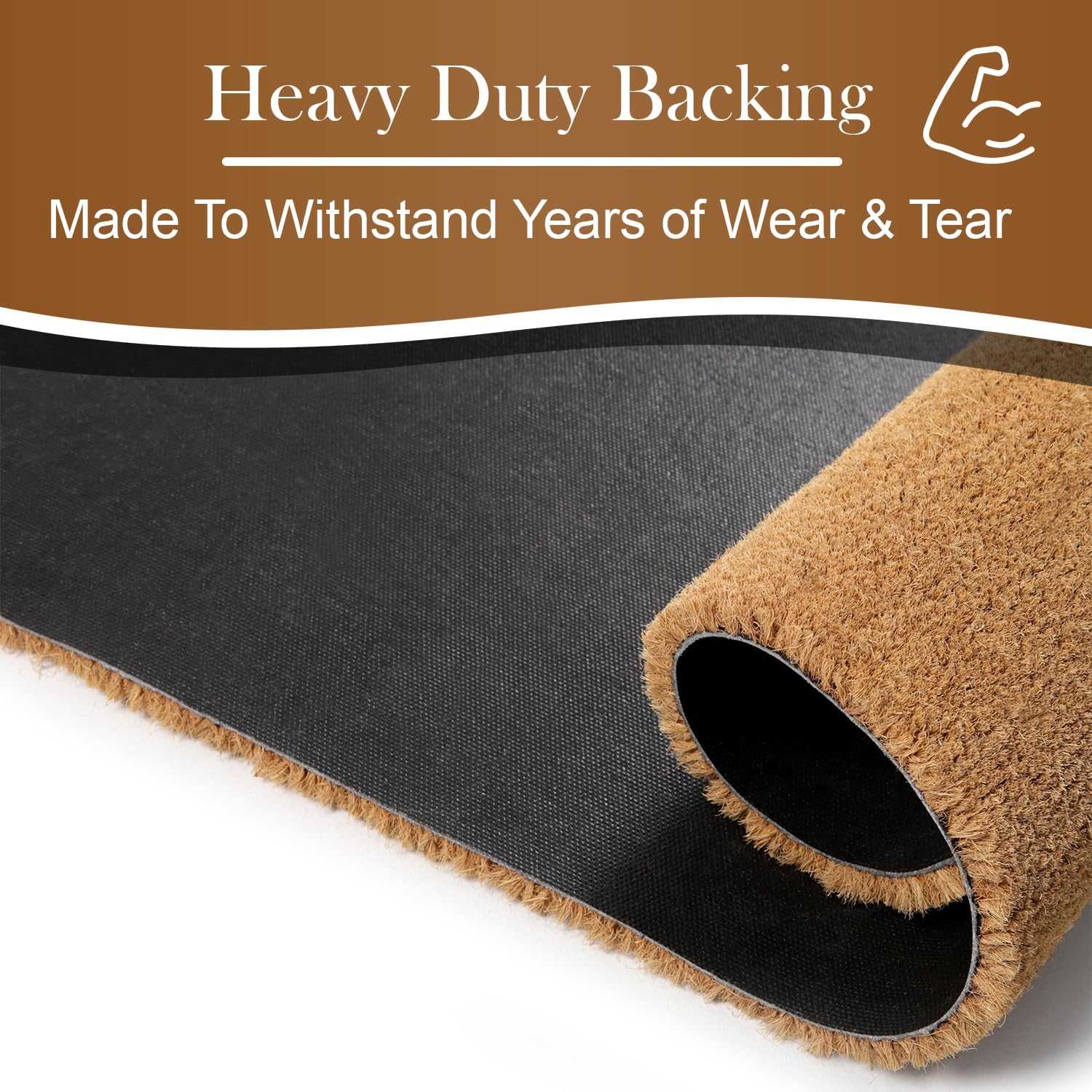 Tapete para puerta con texto en inglés “I Like Animals”, resistente fibra de coco gruesa para exterioresinteriores con respaldo de PVC