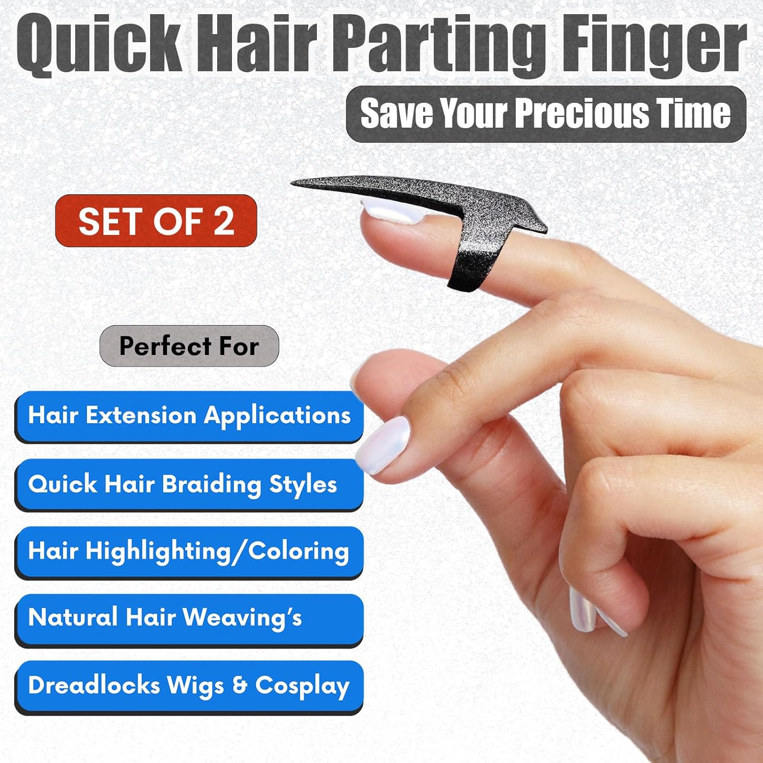 Anillos profesionales para separar y seccionar el cabello, herramientas de acero inoxidable para trenzar el cabello para rastas duraderas, pelucas,