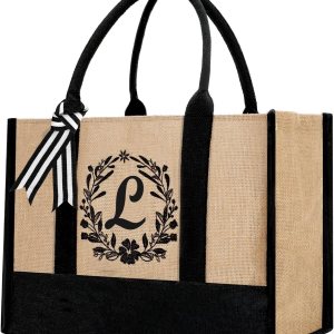 Bolsa de mano personalizada de yute para mujeres, regalos para el día de la madre, regalo de Navidad de cumpleaños para mujeres y amigas Bolsa de mano personalizada de yute para mujeres, regalos para el día de la madre, regalo de Navidad de cumpleaños para mujeres y amigas