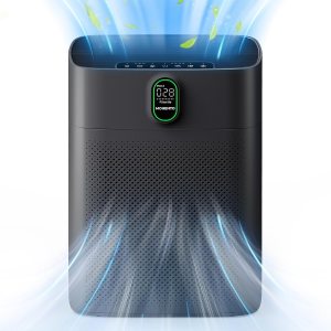 MORENTO Purificadores de aire para el hogar, habitación grande de hasta 1076 pies cuadrados con pantalla PM 2.5, filtro HEPA verdadero H13 con MORENTO Purificadores de aire para el hogar, habitación grande de hasta 1076 pies cuadrados con pantalla PM 2.5, filtro HEPA verdadero H13 con