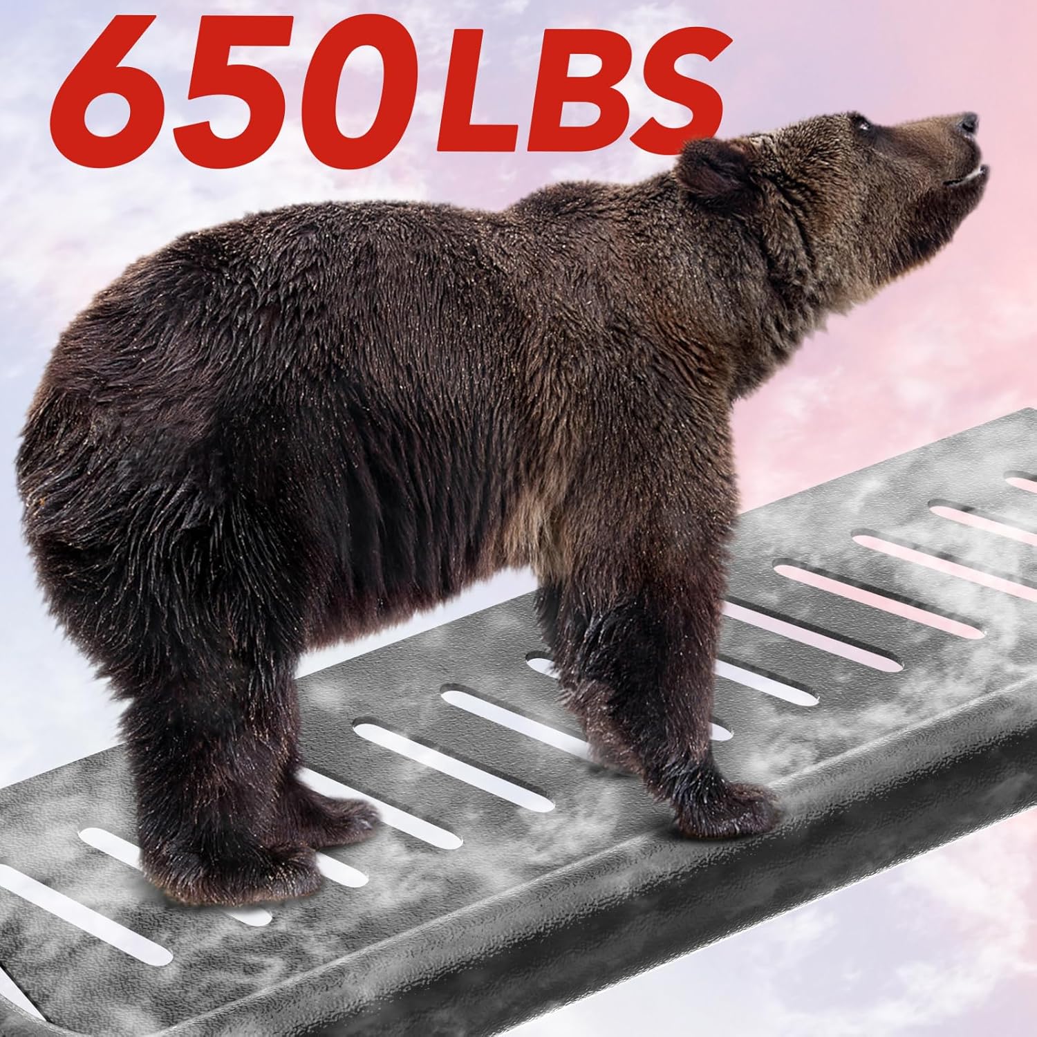 Estribos con diseño de dos escaleras, construcción de acero, peldaños laterales atornillados compatibles con Bronco 2020-2024 de 4 puertas, barra