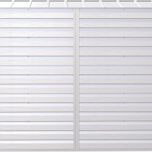 Arrow Select – Cobertizo de almacenamiento de acero con cerradura para exteriores, 8 x 4 pies, color gris flauta Arrow Select – Cobertizo de almacenamiento de acero con cerradura para exteriores, 8 x 4 pies, color gris flauta