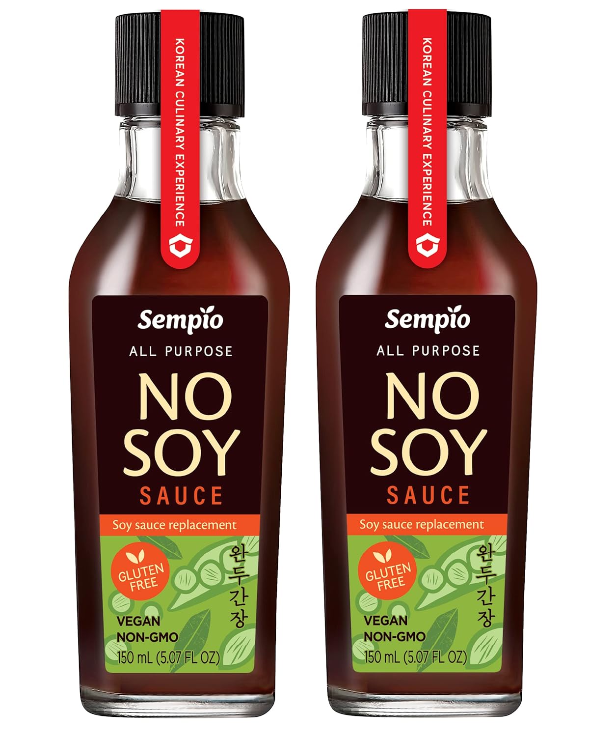 SEMPIO Salsa sin soya alternativa a la salsa de soja multiusos, condimento multiusos hecho con guisantes y proteína de guisantes en lugar de soja,