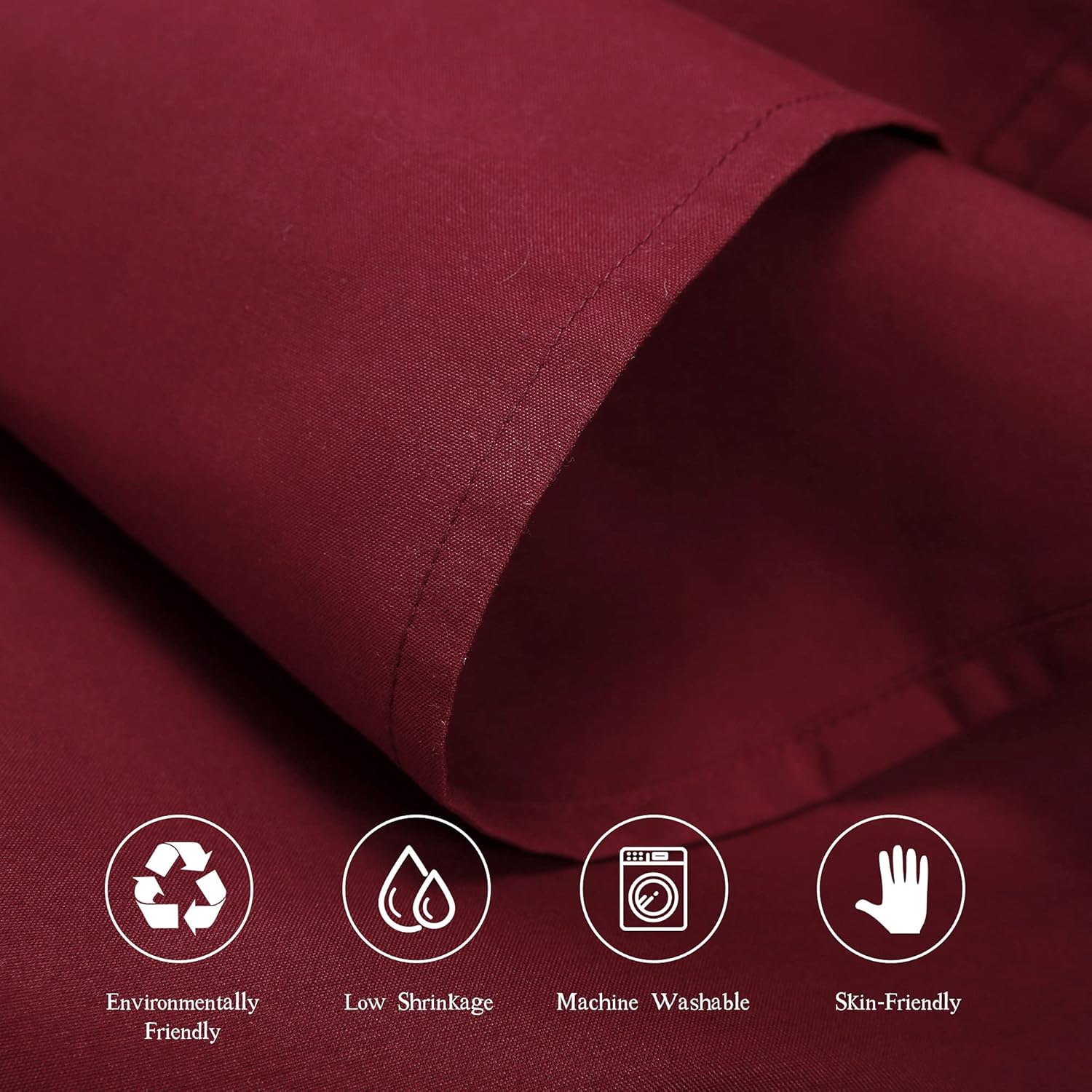 Juego de sábanas de diseño estampado clásico – Juegos de sábanas con bolsillo profundo ultra suave y transpirable., Microfibra, Burgundy, Completo