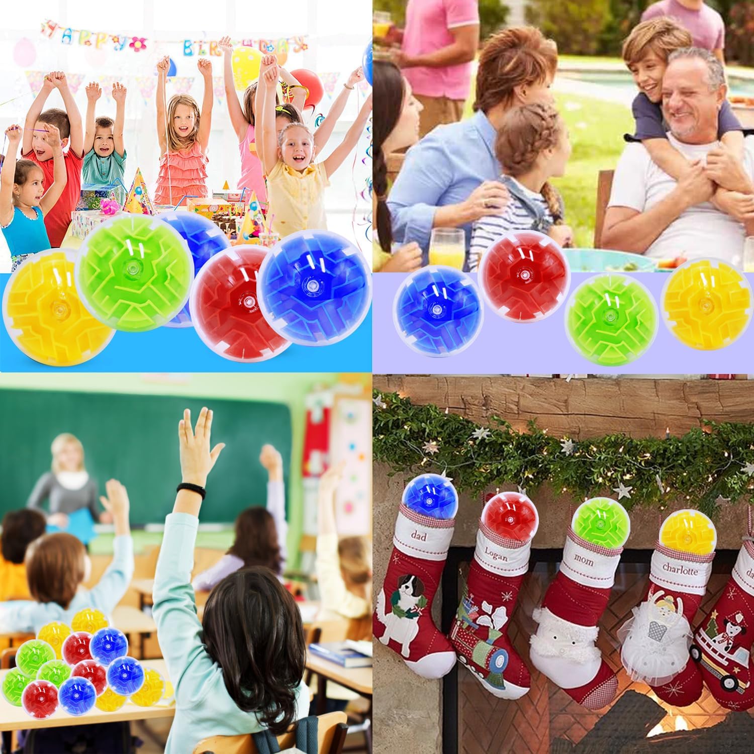 100 piezas de rompecabezas de bolas de rompecabezas a granel, mini bolas de laberinto 3D, rompecabezas, juegos, recuerdos de fiesta para niños de