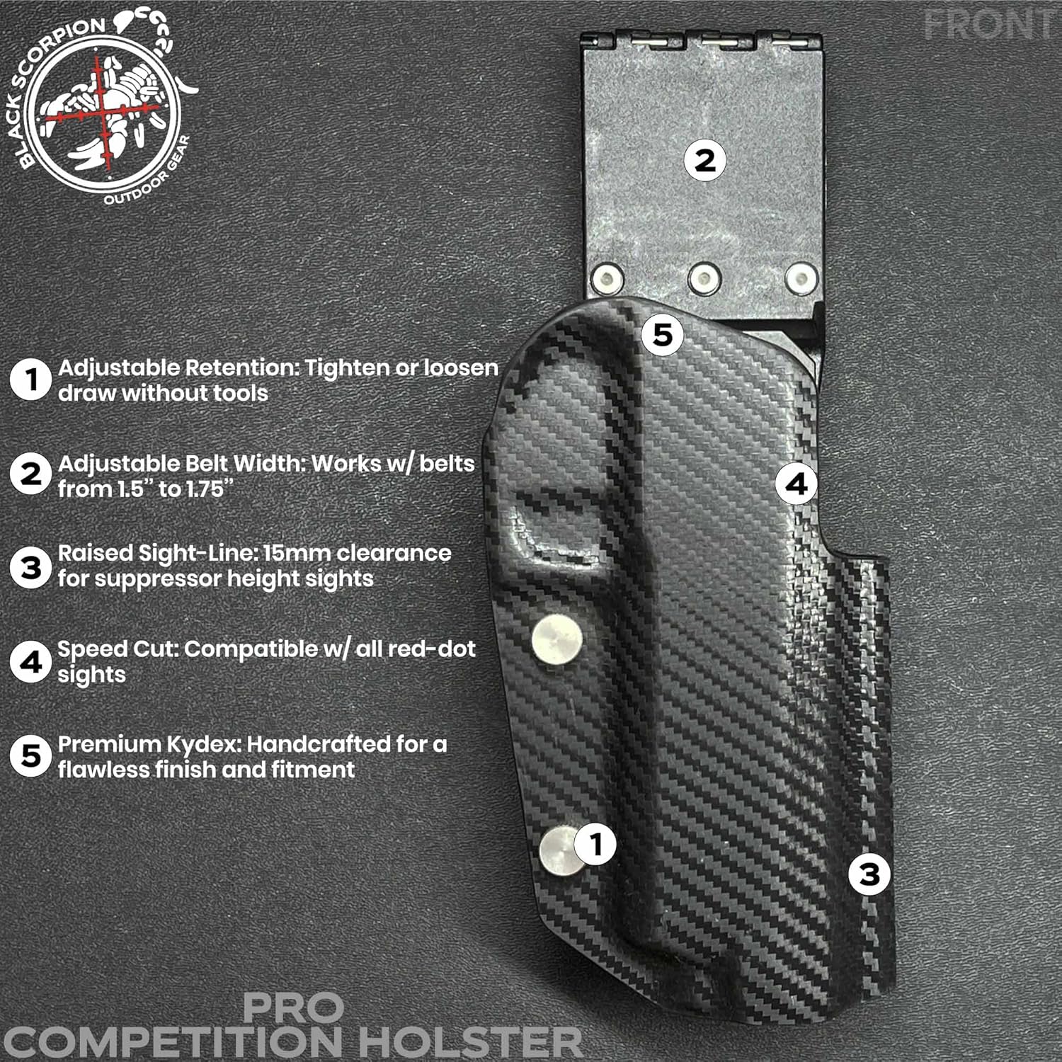 Funda Pro Competition para Springfield Prodigy de 5 pulgadas con SureFire X300