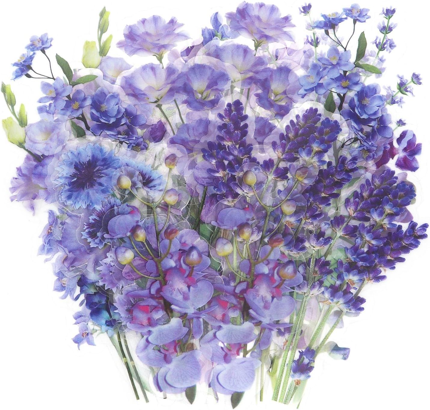 Calcomanías temáticas de flores prensadas, 360 piezas, suministros botánicos florales para álbumes de recortes, calcomanías retro de resina para