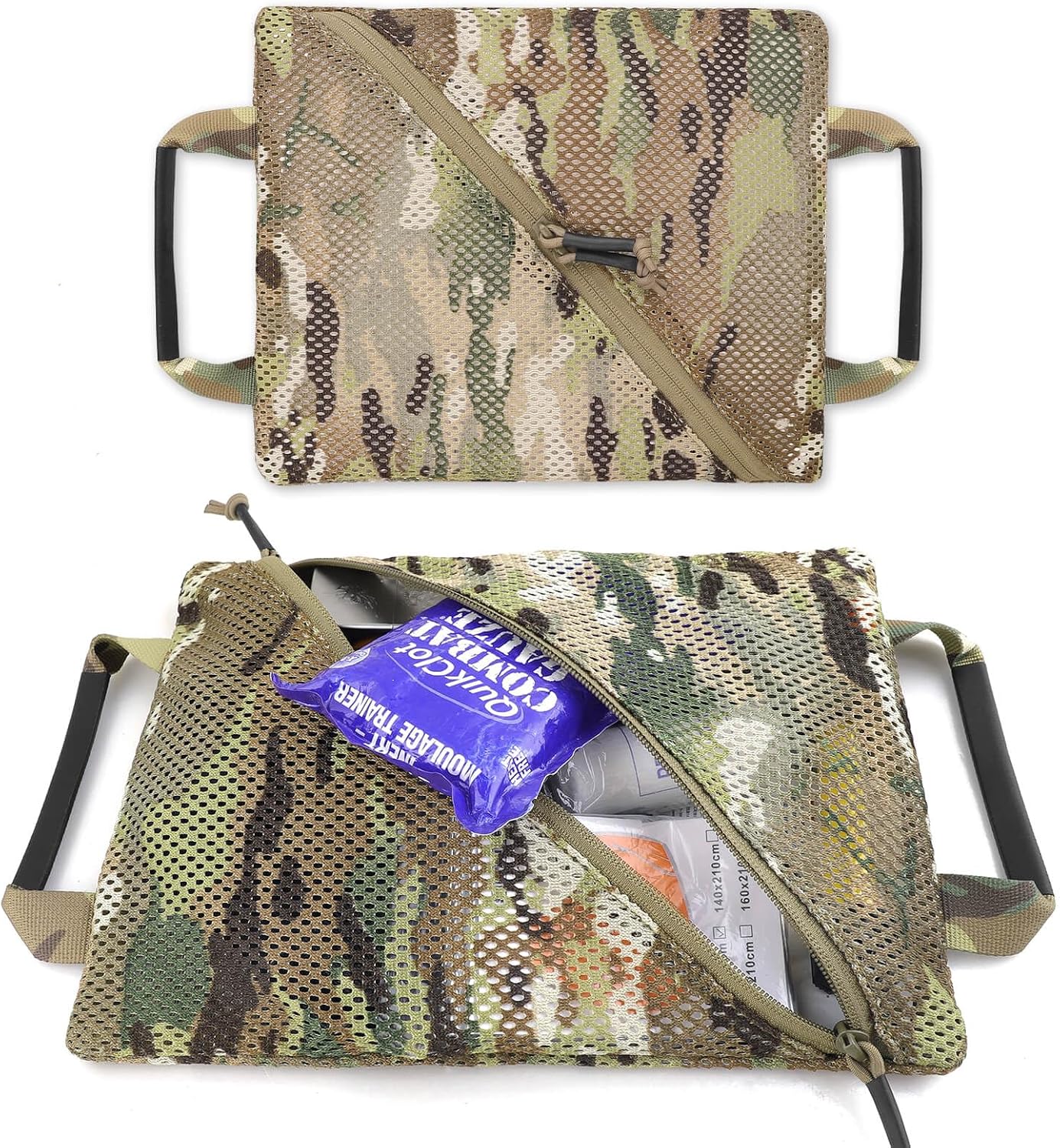 PETAC GEAR Conjunto de bolsa de malla de almacenamiento táctico,Insertar bolsillos modulares de administración de utilidad,Organizador de viaje EDC