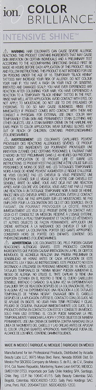 ion – Tinte permanente en crema para cabello