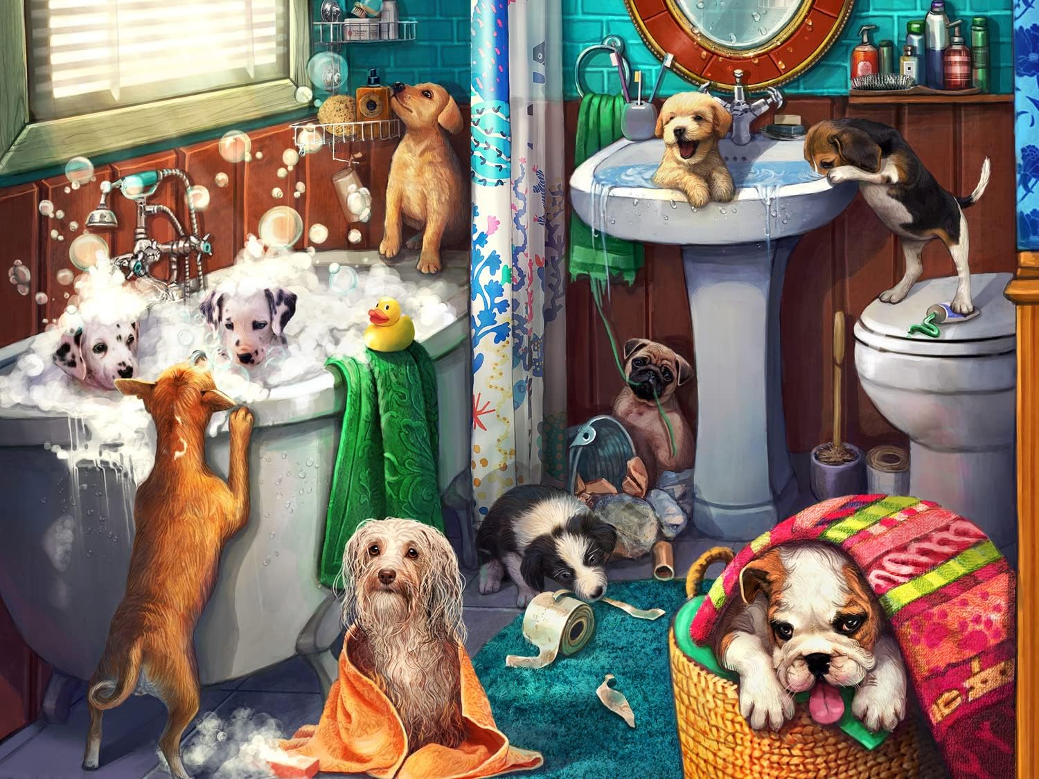 Vermont Christmas Company Rompecabezas de descanso de baño de 550 piezas