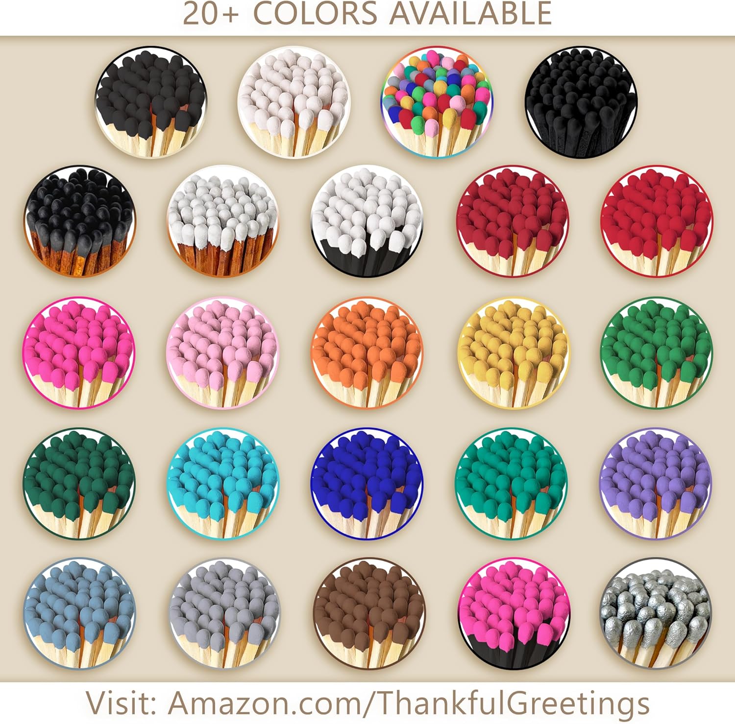 Thankful Greetings Juego negro de 4 pulgadas en un frasco elegante + calcomanías de golpeador incluidas  100 puntas negras llamativas decorativas de