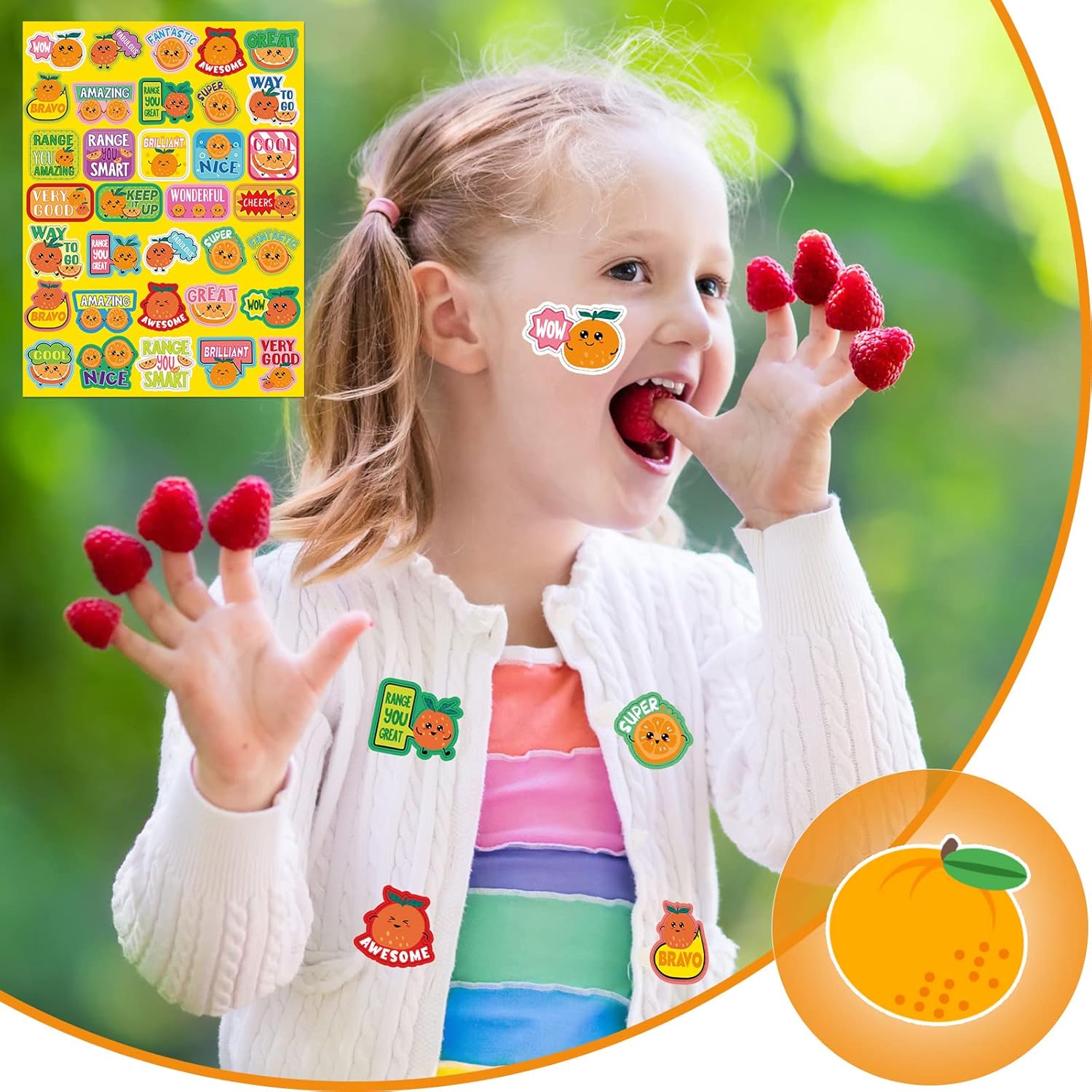 750 calcomanías perfumadas para raspar, calcomanías malolientes, frutas y alimentos, calcomanías de motivación para suministros escolares,