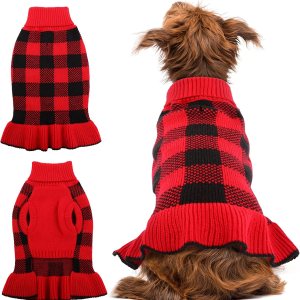 QBLEEV Suéteres para perros pequeños, suéter para perro, suéter para cachorros, suéteres de Navidad para perro, suéteres cálidos de invierno de QBLEEV Suéteres para perros pequeños, suéter para perro, suéter para cachorros, suéteres de Navidad para perro, suéteres cálidos de invierno de