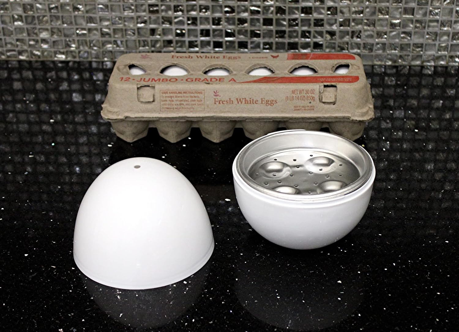 Huevos duros o blandos para microondas, sin BPA, para cocinar hasta 4 huevos en minutos, de grado alimenticio