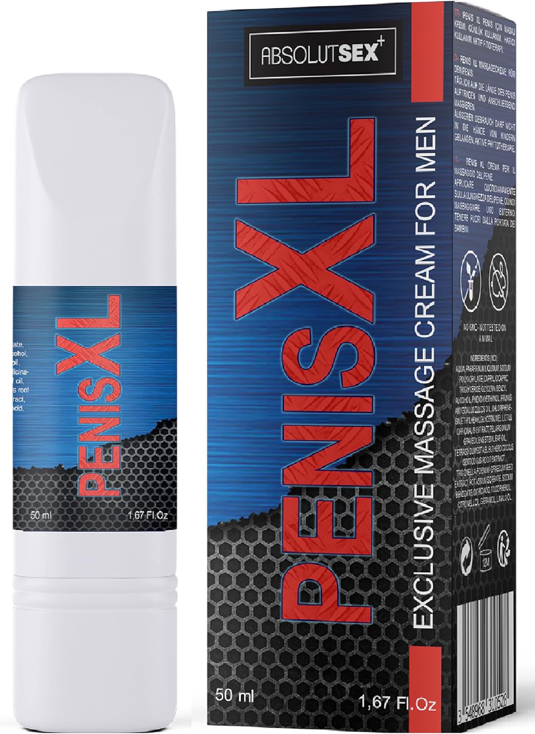 Pene XL – Crema para la erección de gel para hombres fuertes, 1.69 fl oz  1.7 fl oz