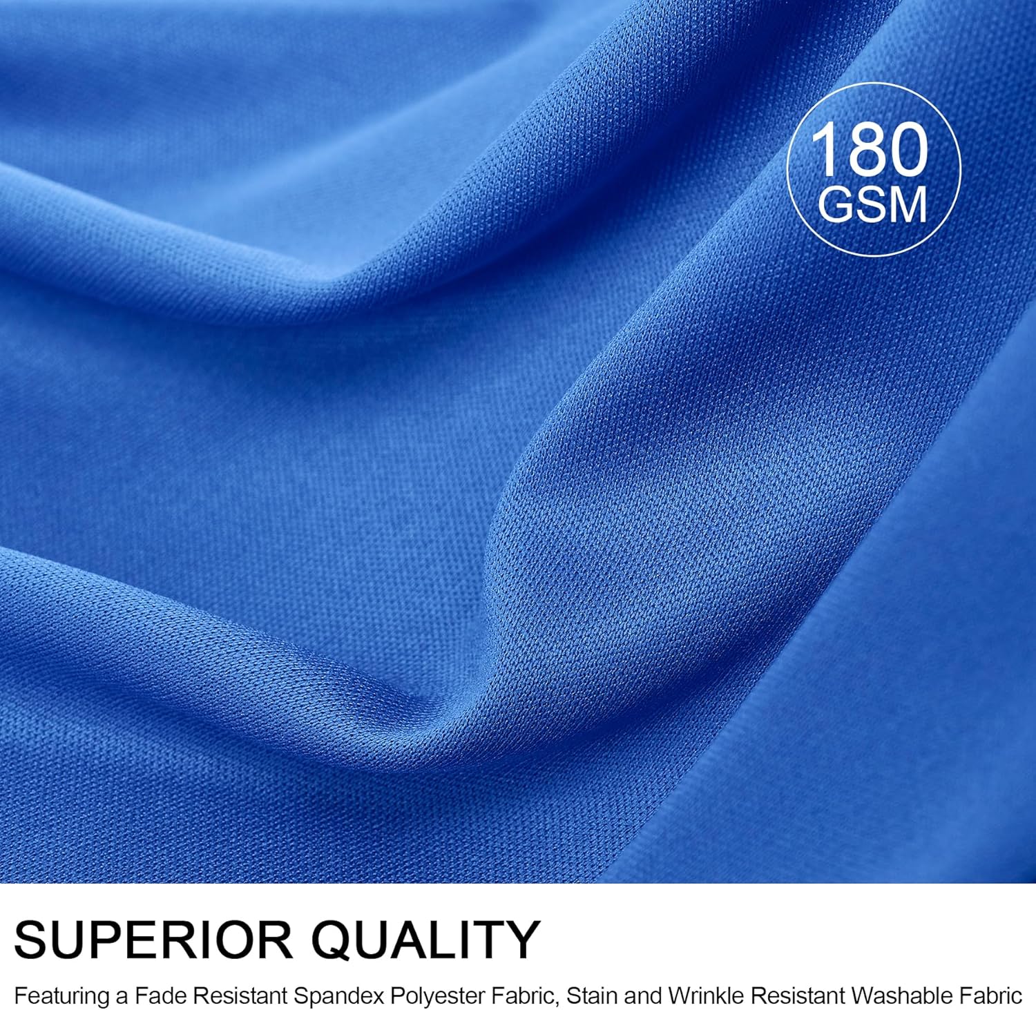Mantel de elastano de 6 pies para mesas plegables estándar, paquete de 3 manteles de color azul rey para fiestas, bodas, cócteles, banquetes,