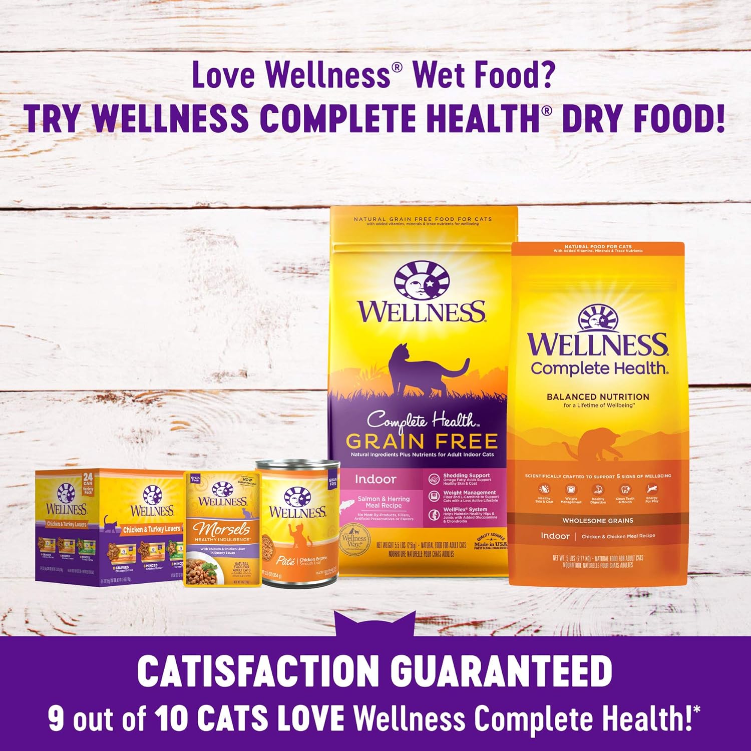 Comida húmeda para gatos Healthy Indulgence, libre de granos, bolsa de 3onzas (paquete de 24 envases), de Wellness
