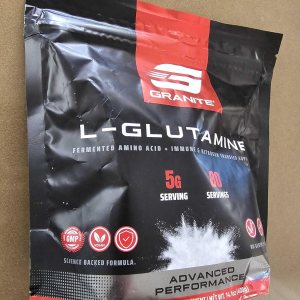 Granite L-Glutamina en polvo (fermentado), recuperación y apoyo inmunológico, 80 porciones Granite L-Glutamina en polvo (fermentado), recuperación y apoyo inmunológico, 80 porciones
