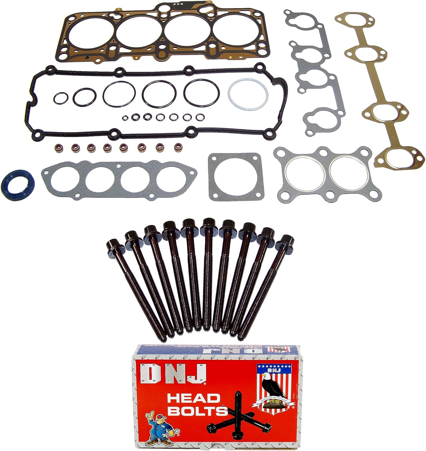 DNJ HGB811 Juego de juntas de culata con kit de pernos de cabeza para Volkswagen Beetle 2001-2006 2.0L 1984cc 121cid L4 SOHC