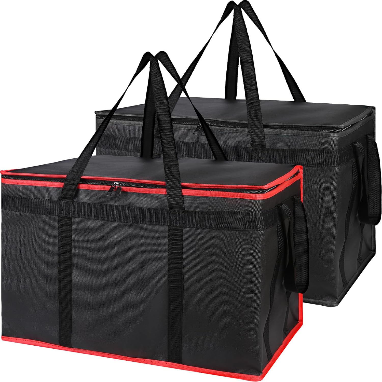 Bodaon Paquete de 2 bolsas aisladas para entrega de alimentos, bolsa aislante de alimentos para alimentos fríos y calientes, calentamiento