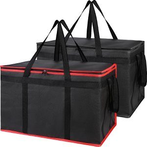 Bodaon Paquete de 2 bolsas aisladas para entrega de alimentos, bolsa aislante de alimentos para alimentos fríos y calientes, calentamiento Bodaon Paquete de 2 bolsas aisladas para entrega de alimentos, bolsa aislante de alimentos para alimentos fríos y calientes, calentamiento