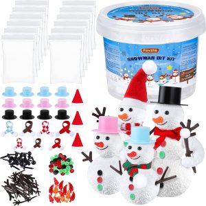 Fovths Juego de 15 piezas de muñeco de nieve de Navidad, kit de manualidades de muñeco de nieve, masilla de espuma, muñeco de nieve, juguetes de Fovths Juego de 15 piezas de muñeco de nieve de Navidad, kit de manualidades de muñeco de nieve, masilla de espuma, muñeco de nieve, juguetes de