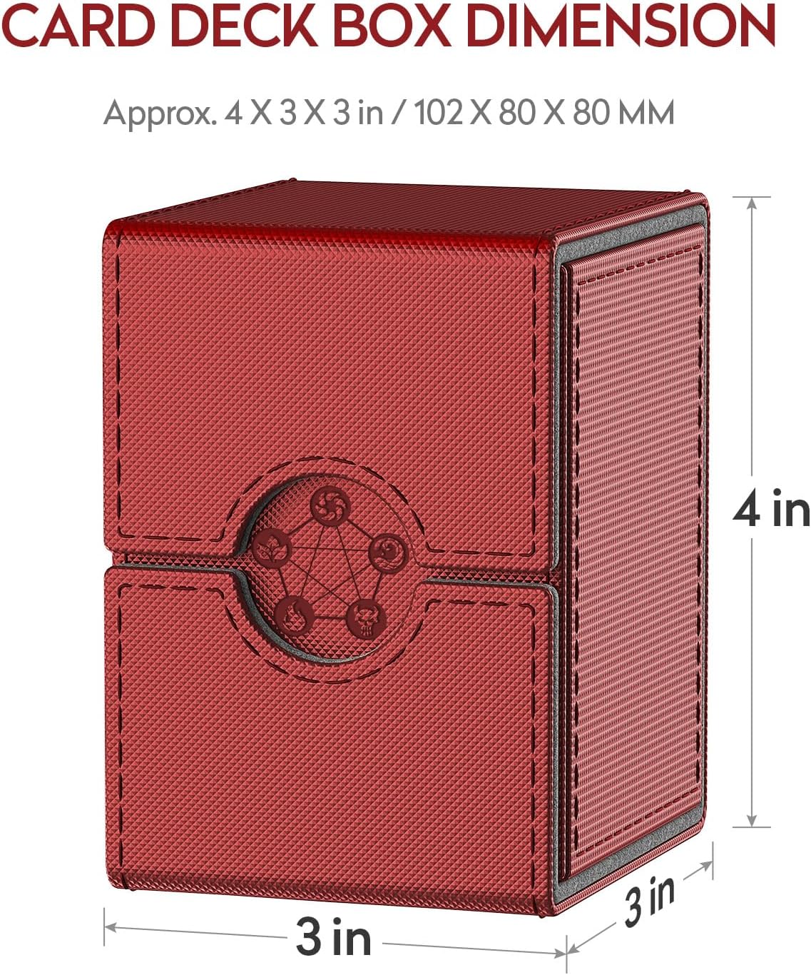 Caja de cubierta compatible con tarjetas MTG, funda para tarjetas coleccionables con 2 divisores por soporte, tamaño grande para más de 100 tarjetas
