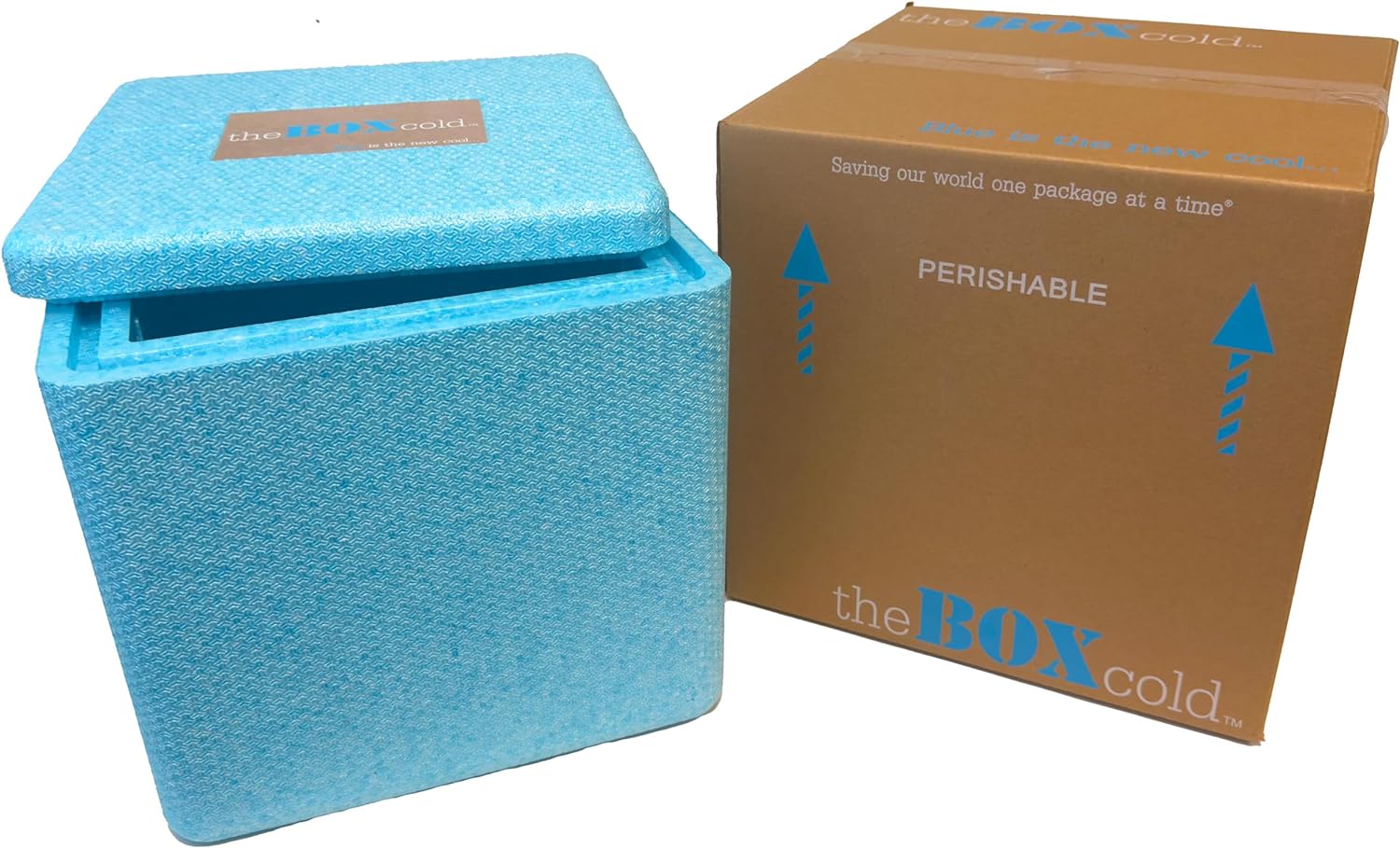 Caja de envío fría aislada con enfriador de espuma, reutilizable, reciclable y multiusos, EPE USA theBOXcold