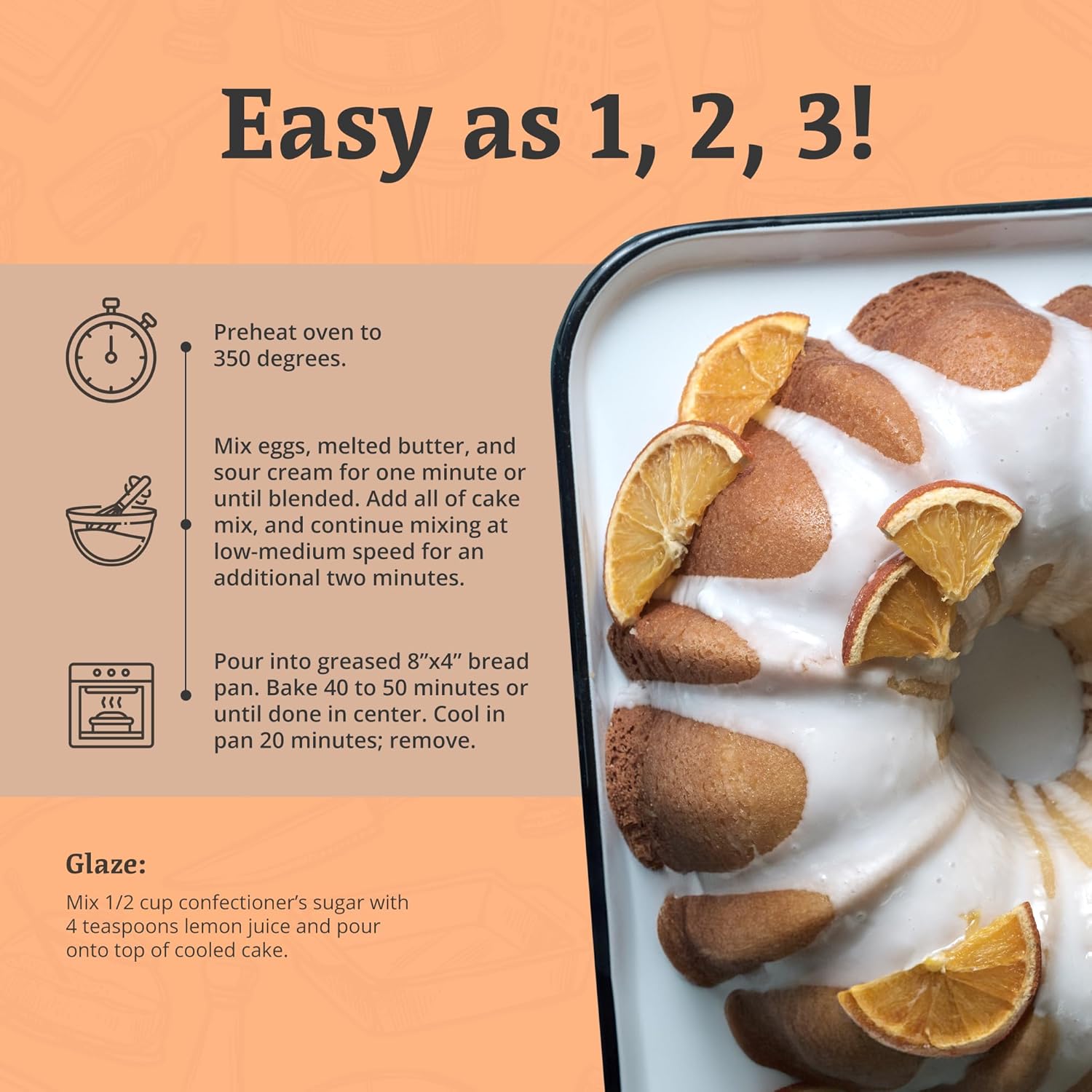 Magnolia Mixes – Mezcla de pastel de libras de naranja sin gluten, paquete de 2 unidades (no paquete de 4)