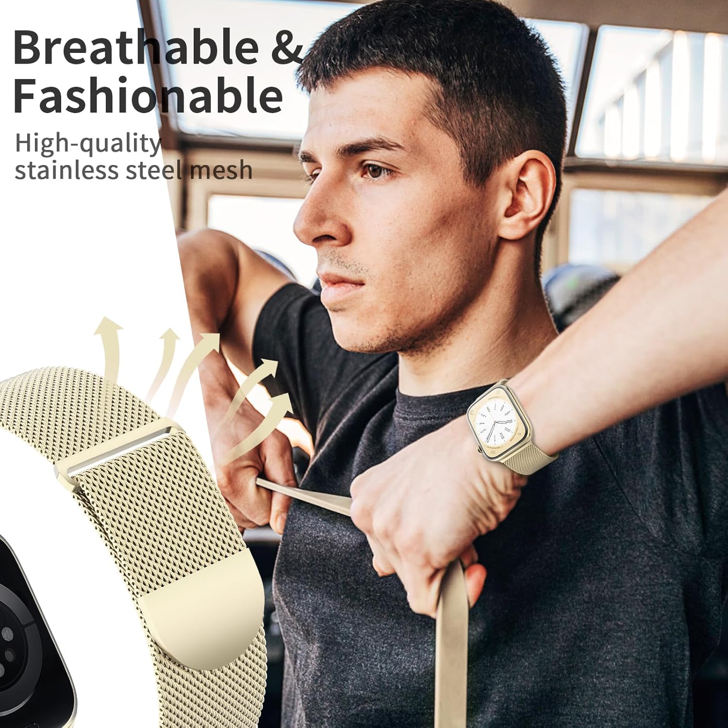 ZALAVER Correa de metal compatible con correas de Apple Watch de 1.496 in 1.575 in 1.614 in 1.654 in 1.732 in 1.772 in 1.929 in para mujeres y