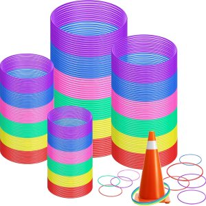 96 anillos de plástico multicolor para lanzar carnaval para niños, juegos de práctica de velocidad y agilidad, juegos de jardín, patio trasero, 96 anillos de plástico multicolor para lanzar carnaval para niños, juegos de práctica de velocidad y agilidad, juegos de jardín, patio trasero,