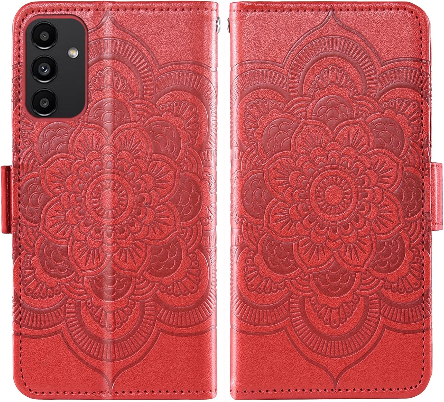 Asuwish Compatible con Samsung Galaxy A13 5G – Funda tipo cartera y protector de pantalla de vidrio templado, soporte para tarjeta de crédito,