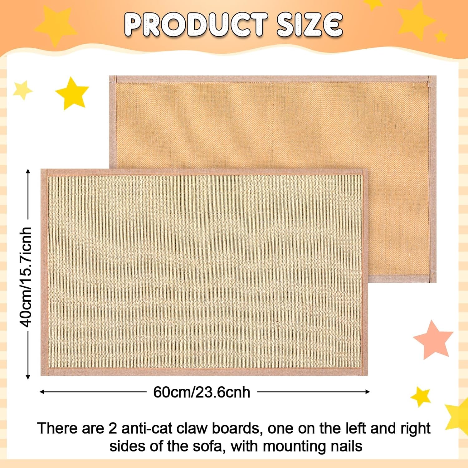 2 protectores de muebles de arañazos para gatos, protector de sofá, protector de sofá para gatos, almohadillas rascadoras para sofá, silla, fácil