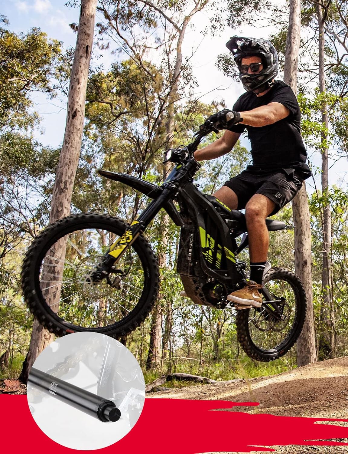 KEMIMOTO Soporte de estriberas compatible con Sur Ron Light Bee X y S X260 X160 Motocicleta Dirt Bike Negro