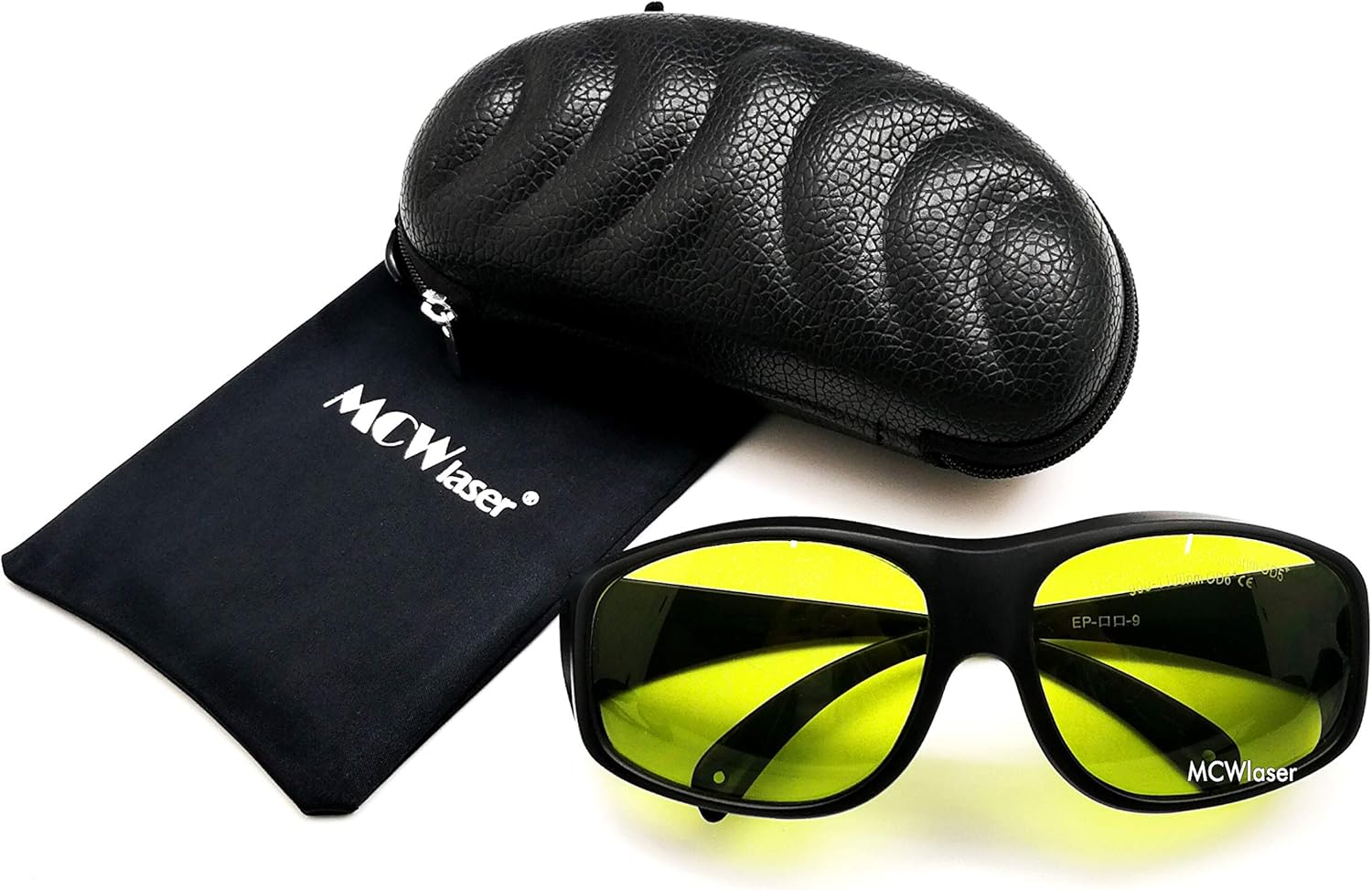 MCWlaser Gafas de seguridad láser para 190-440 y 780-900nm, 900-1100nm, 10600nm típico para 355nm 405nm 808nm 980nm 1064nm 10600nm EP-17 estilo 9