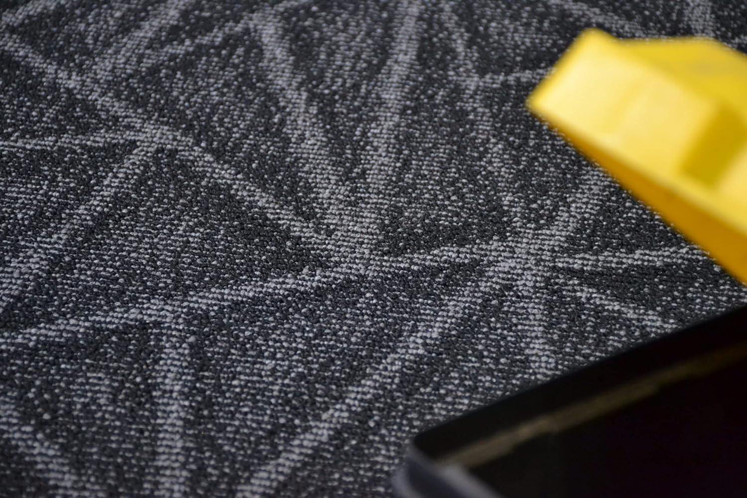 Furnish my Place Alfombra moderna para interiores y exteriores, color negro, alfombra moderna para cuarto de bebé, alfombra comercial para sala de