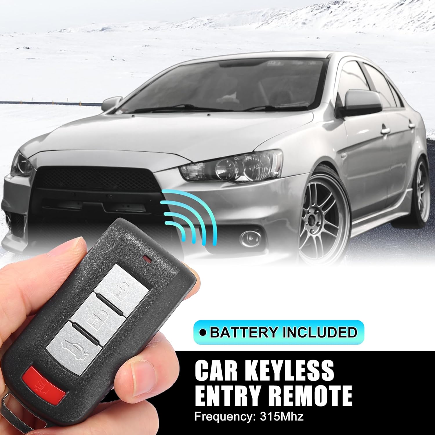 X AUTOHAUX 2 unids 315Mhz OUC644M-KEY-N Reemplazo de llave remoto de entrada sin llave para Mitsubishi Lancer 2008-2017 8637A228 8637B885