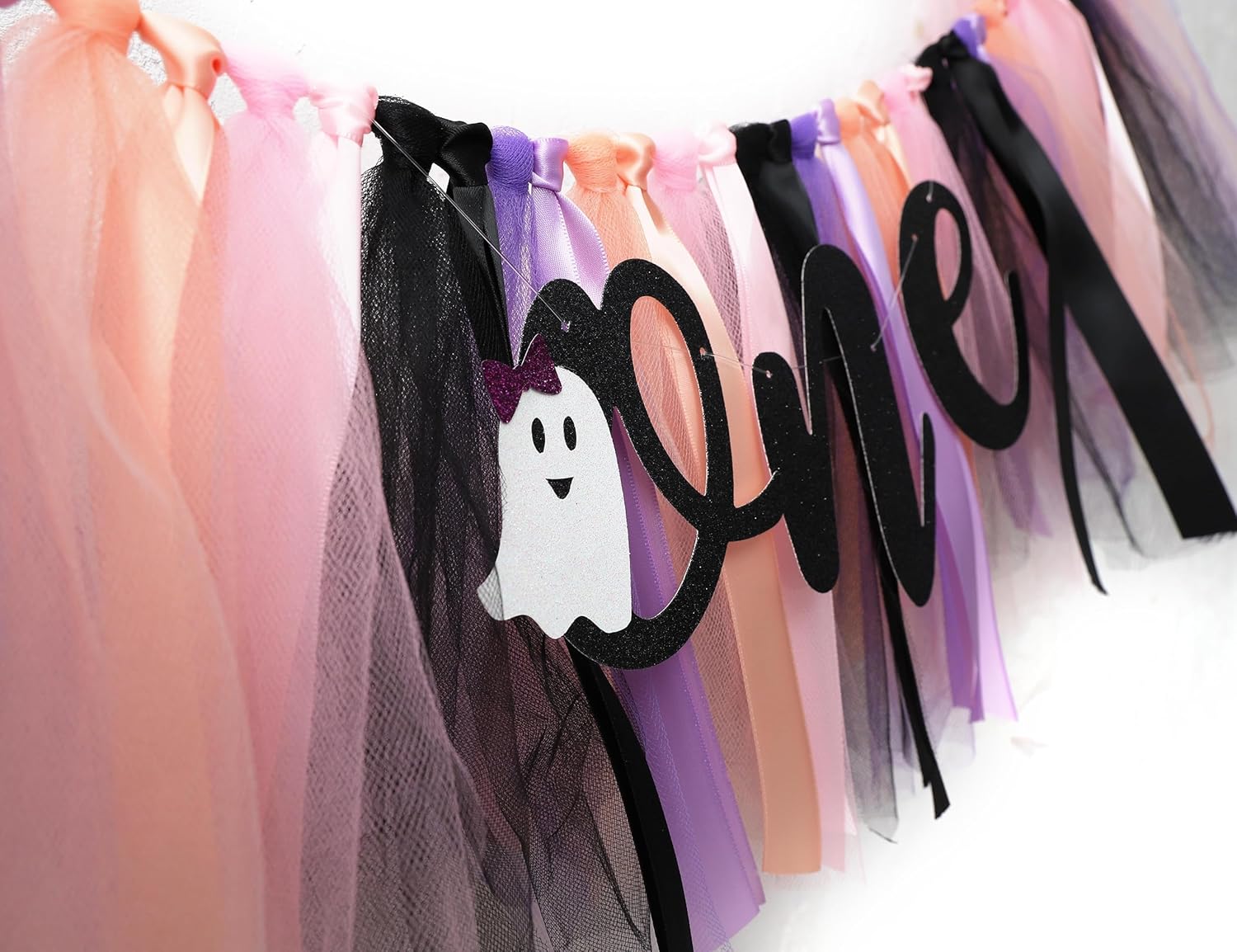 Cartel de Halloween para silla alta para primer cumpleaños, suministros de fiesta de todos los santos para falda tutú para silla alta, primer