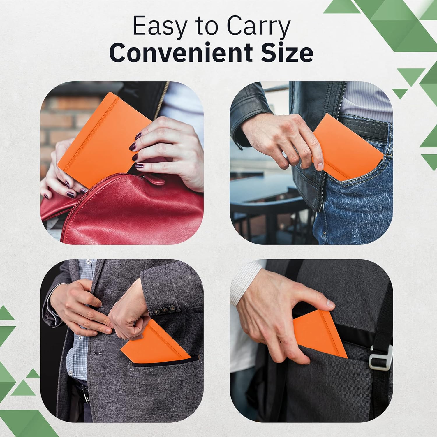 Simply Genius Mini cuadernos tamaño A6 de bolsillo con tapa dura, juego de diario de bolsillo pequeño a rayas para la escuela, el hogar y la