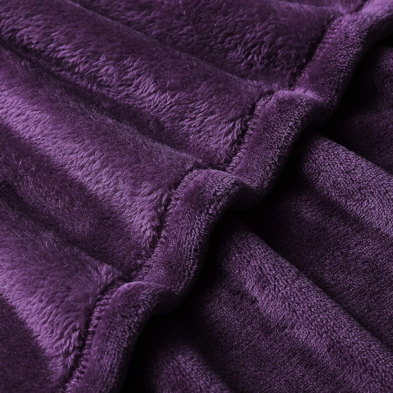 EXQ Home – Cobija de vellón, color morado, para cama o sofá, cobija de franela de microfibra mullida para adultos o niños